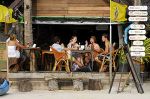Travellers in cafe on Railay beach